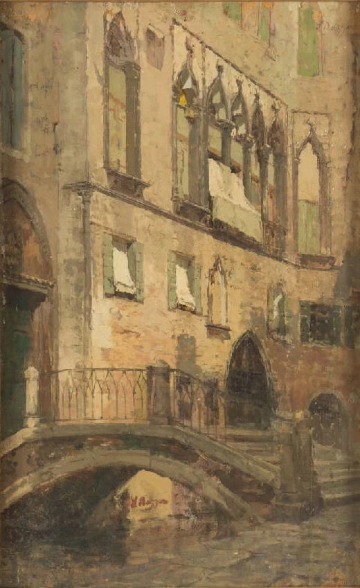 Scorcio prospettico di Venezia - Villa Necchi Campiglio, Milano, attribuito